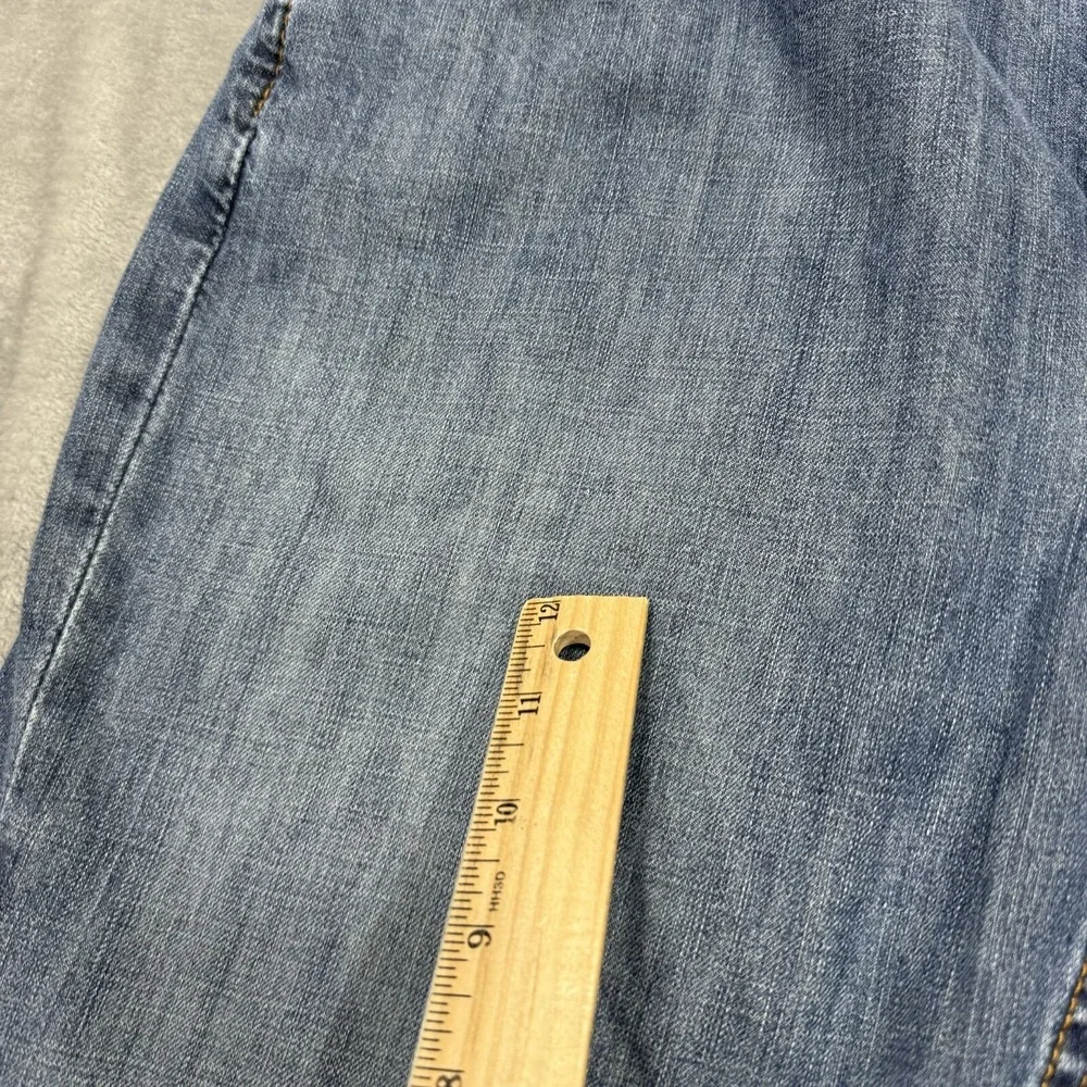 Levis Jeans Mens 34x30 Blue 514 Straight Fit Medium Wash Denim Work Logo Casual